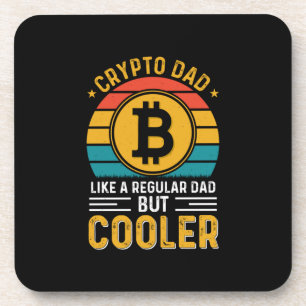 Crypto Vater Retro Sunset Getränkeuntersetzer