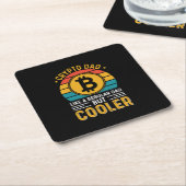 Crypto Vater Retro Sunset Rechteckiger Pappuntersetzer (angewinkelt)