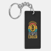 Crypto Vater Retro Sunset Schlüsselanhänger (Vorderseite links)
