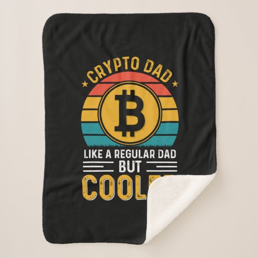 Crypto Vater Retro Sunset Sherpadecke (Vorderseite)