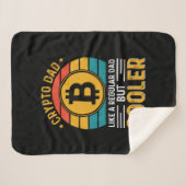 Crypto Vater Retro Sunset Sherpadecke (Vorderseite (Horizontal))