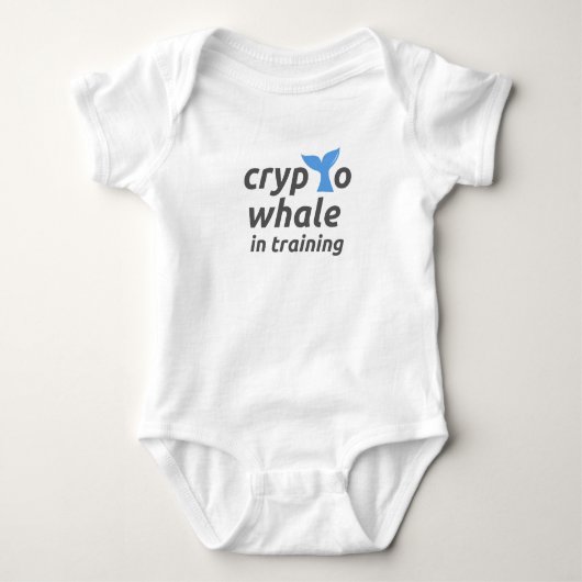 Crypto Whale in Training Baby Bodysuit Baby Strampler (Vorderseite)