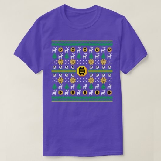 CRYPTO XMAS PATTERN T-Shirt (Design vorne)