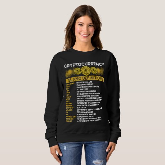 Cryptocurrency Blockchain Trader Finance Crypto In Sweatshirt (Vorne ganz)