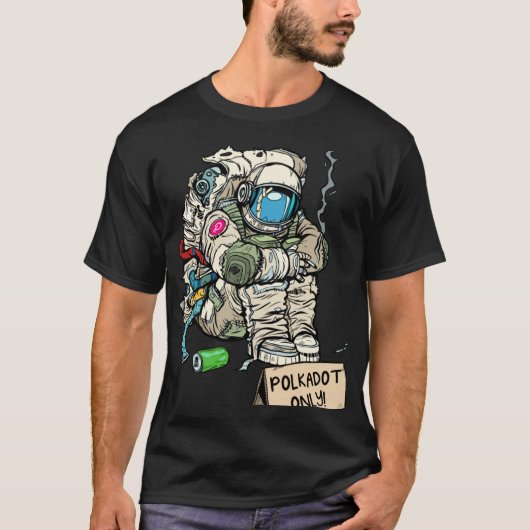 Cryptocurrency Talk Astronaut Hodler Begging For T-Shirt (Vorderseite)