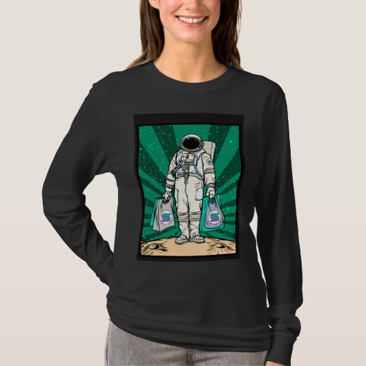 Cryptocurrency Talk To The Moon Solana Space Man T-Shirt (Vorderseite)