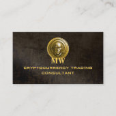 CryptoCurrency Trading Consultant, Leder-Look Visitenkarte (Vorderseite)