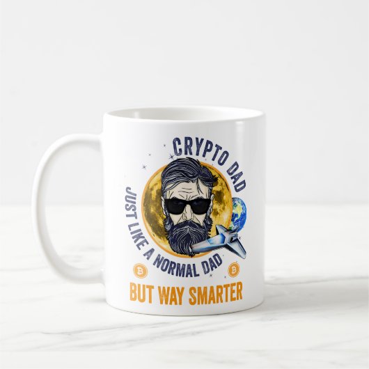 Cryptodad Crypto Vater wie ein regulärer Bitcoin-V Kaffeetasse (Links)