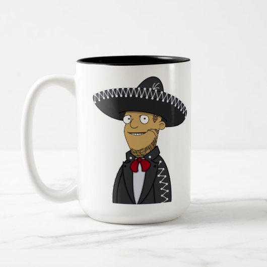 CryptoDads NFT NYC-Tasse mit Vater-Image Zweifarbige Tasse (Links)