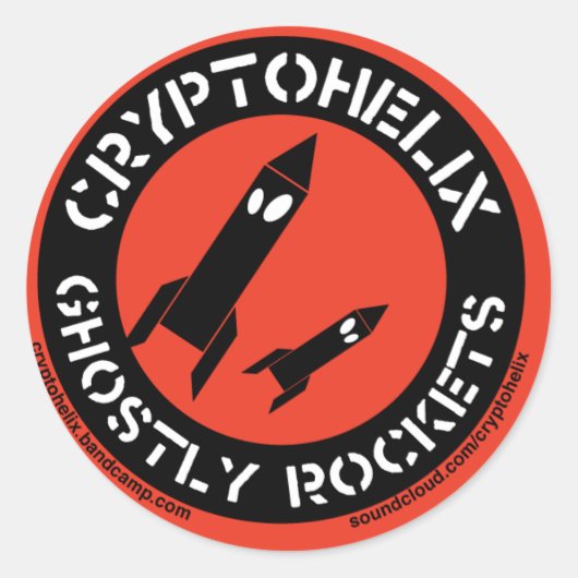 Cryptohelix - Ghoful Rockets Aufkleber (Vorderseite)