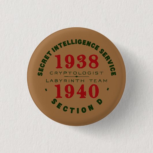 Cryptologist-Knopf 1938-1940 Button (Vorderseite)