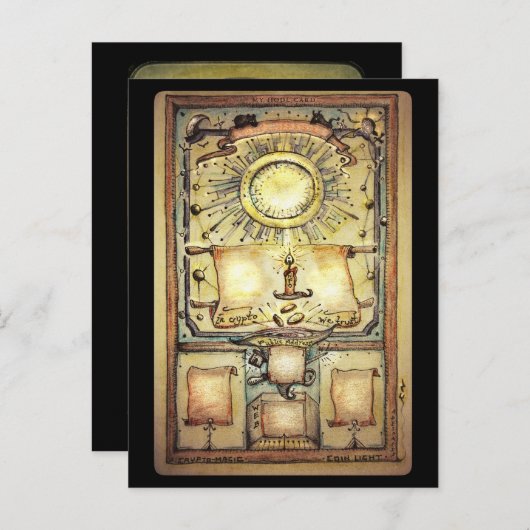 'CryptoMagic' anpassbare Brieftasche oder HODL-Kar Einladungspostkarte (Vorne/Hinten)