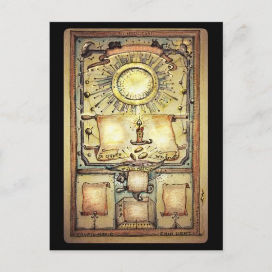 'CryptoMagic' anpassbare Brieftasche oder HODL-Kar Einladungspostkarte (Vorderseite)