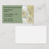 Cryptowährung Bitcoin Investing Theme Visitenkarte (Vorne/Hinten)
