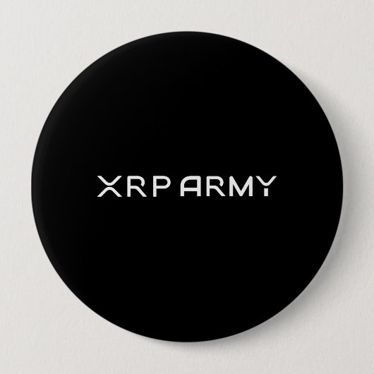 Cryptowährung Meme XRP Army Quote Hodl Crypto Button (Vorderseite)
