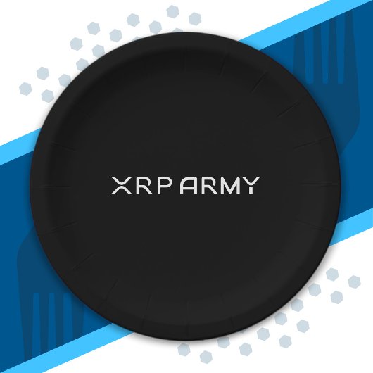 Cryptowährung Meme XRP Army Quote Hodl Crypto Pappteller