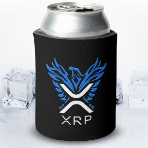 Cryptowährung XRP-Krypto-Logo Blue Rising Phoenix Dosenkühler