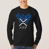 Cryptowährung XRP-Krypto-Logo Blue Rising Phoenix T-Shirt (Vorderseite)