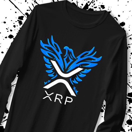 Cryptowährung XRP-Krypto-Logo Blue Rising Phoenix T-Shirt