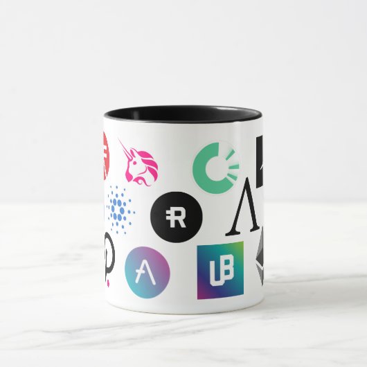 Cryptowährungs-Altcoin-Portfolio Tasse (Zentrum)