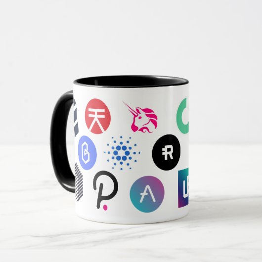 Cryptowährungs-Altcoin-Portfolio Tasse (Vorderseite Links)