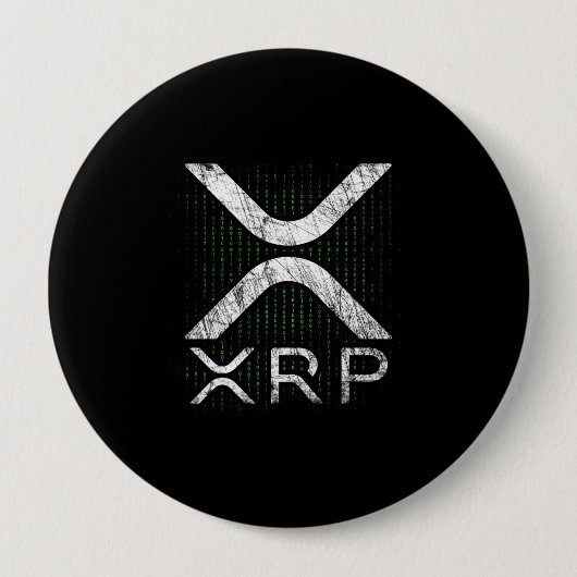 Cryptowährungs-Binärkode XRP Hodlers Crypto Meme Button (Vorderseite)