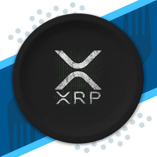 Cryptowährungs-Binärkode XRP Hodlers Crypto Meme Pappteller