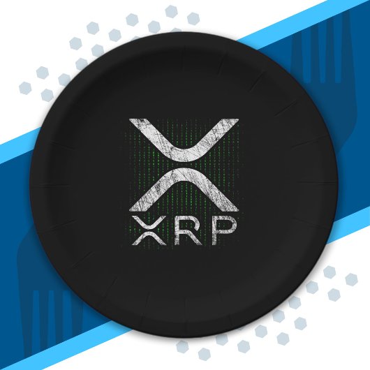 Cryptowährungs-Binärkode XRP Hodlers Crypto Meme Pappteller