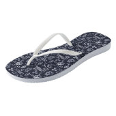 Cryptowährungs Blue Money Muster Badesandalen (Schrägansicht)