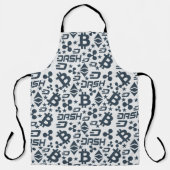 Cryptowährungs Blue White Money Muster Schürze (Vorderseite)