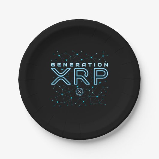 Cryptowährungs-Generation XRP Crypto Blockchain Pappteller (Vorderseite)