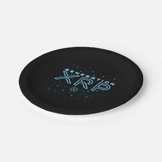 Cryptowährungs-Generation XRP Crypto Blockchain Pappteller (Schrägansicht)