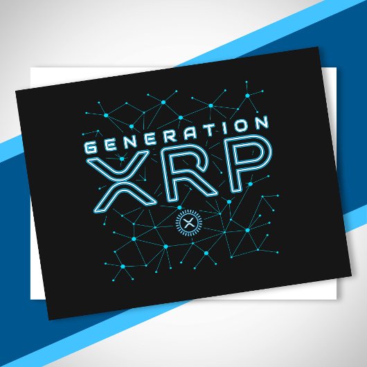 Cryptowährungs-Generation XRP Crypto Blockchain Postkarte