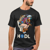 Cryptowährungs-Talk Tezos HODL XTZ Space Man on to T-Shirt (Vorderseite)