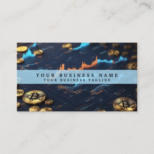 Cryptowährungs-Visitenkarte für Finanzanalytiker Visitenkarte (Vorderseite)