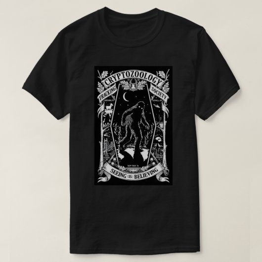 Cryptozoologie-Tracking Society Bigfoot Poster T-Shirt (Design vorne)