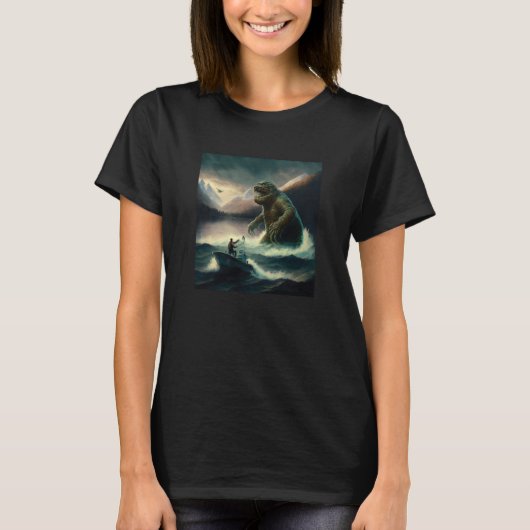Cryptozoologists Cryptid Lake Creature Rising from T-Shirt (Vorderseite)