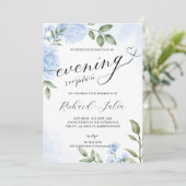 CRYSTAL Abend Wedding Reception Party Einladung (Stehend Vorderseite)