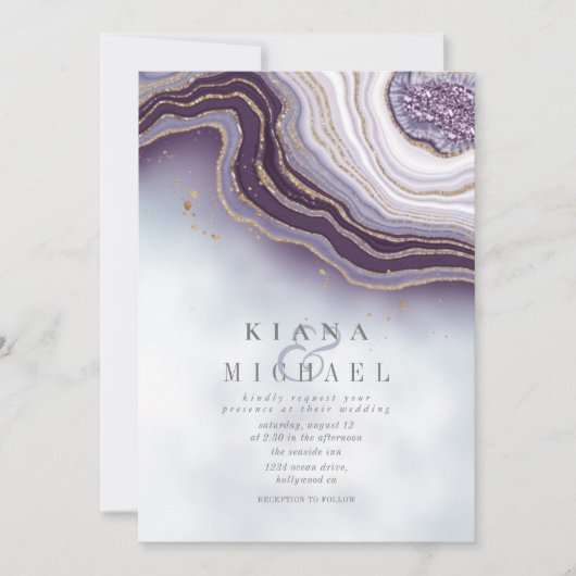 Crystal Agate Wedding Amethyst ID825 (Vorderseite)