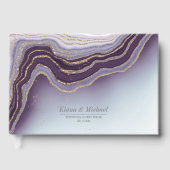 Crystal Agate Wedding Amethyst ID825 Gästebuch (Vorderseite)