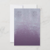 Crystal Agate Wedding Amethyst ID825 RSVP Card Karte (Rückseite)
