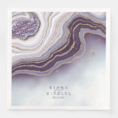 Crystal Agate Wedding Amethyst ID825 Serviette (Vorderseite)