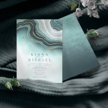 Crystal Agate Wedding Aquamarin ID825