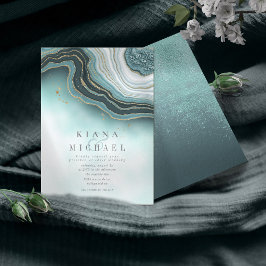 Crystal Agate Wedding Aquamarin ID825