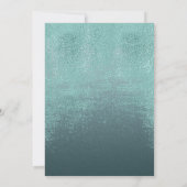 Crystal Agate Wedding Aquamarin ID825 Save The Date (Rückseite)