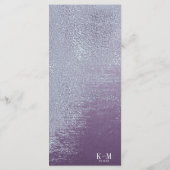 Crystal Agate Wedding Menu V2 Amethyst ID825 Menükarte (Rückseite)