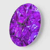 Crystal Amethyst Lila Gemstone Große Wanduhr (Winkel)