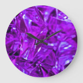 Crystal Amethyst Lila Gemstone Große Wanduhr (Vorderseite)