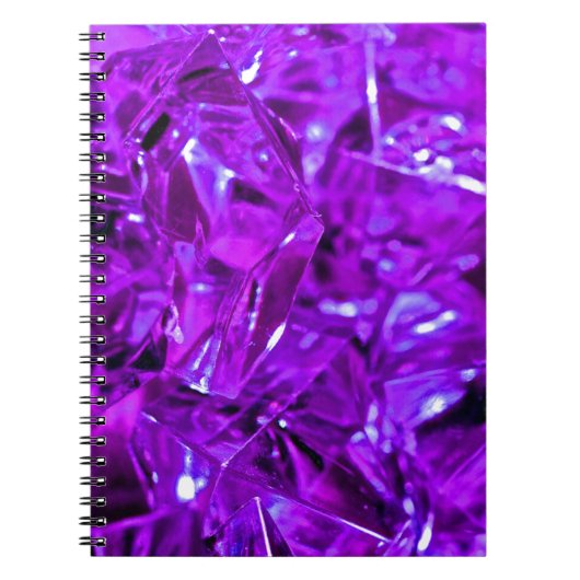 Crystal Amethyst Lila Gemstone Notizblock (Vorderseite)