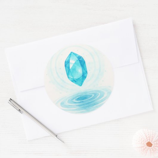 Crystal and Water Sticker – Peaceful Energy Aesthe (Umschlag)